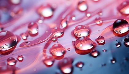 dark pink and sky blue water drops background