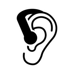 Vector solid black icon for Auricle