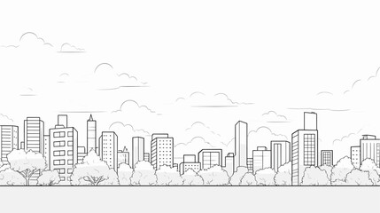 Digital landscape with a mix of residential and commercial buildings under construction  reflecting the diverse nature of real estate projects. simple minimalist illustration creative