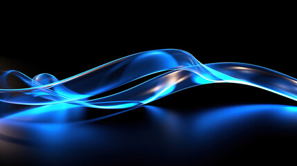blue wave shape abstract technology background.Dark blue and glow particle abstract background.Blue social network background.Technology Network Background.