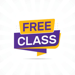 free class banner label clipart