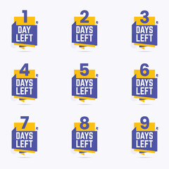 number of days left countdown banner set
