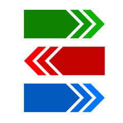 Obraz premium arrow icon set design png transparent, blue red green arrow symbol