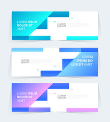 Geometric banner design with Vector presentation template.