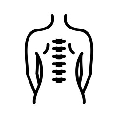 Vector solid black icon for Chiropractic