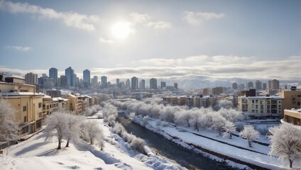Fototapeta premium 雪のある風景