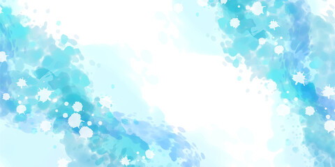 青　和柄　水彩　背景	