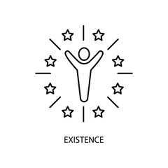 existence concept line icon. Simple element illustration. existence concept outline symbol design.