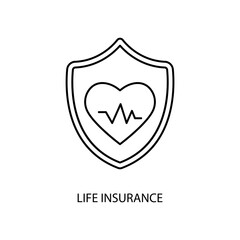life insurance concept line icon. Simple element illustration. life insurance concept outline symbol design.