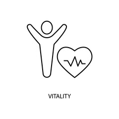 vitality concept line icon. Simple element illustration. vitality concept outline symbol design.