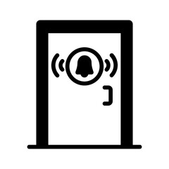 Vector solid black icon for Doorbell