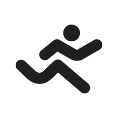 Human running vector logo