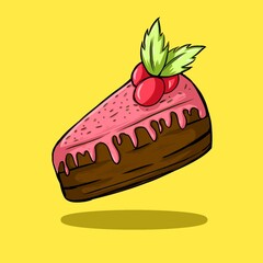 cake with strawberries