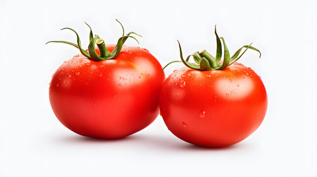 tomatoes on isolated background
