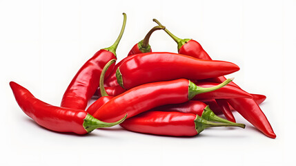 Red chili isolated on white background
