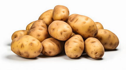 potatoes isolated on white background