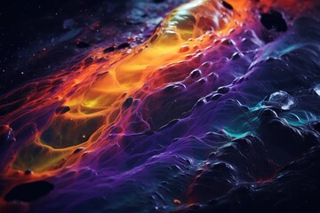 Cosmic Fluid Art with Vivid Interstellar Color Palette