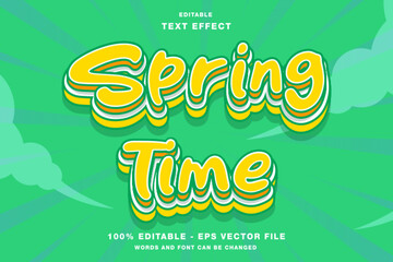 Spring Time 3D Editable Text Effect
