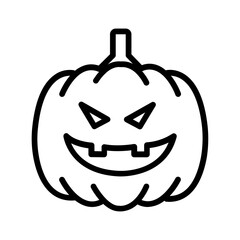 Vector black line icon for Scary