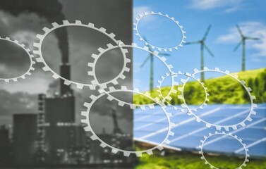 energy transition from fossil fuel to green energy.