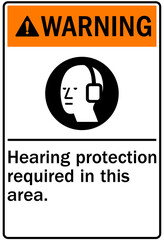 Hearing protection sign