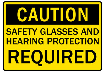 Fototapeta premium Hearing protection sign