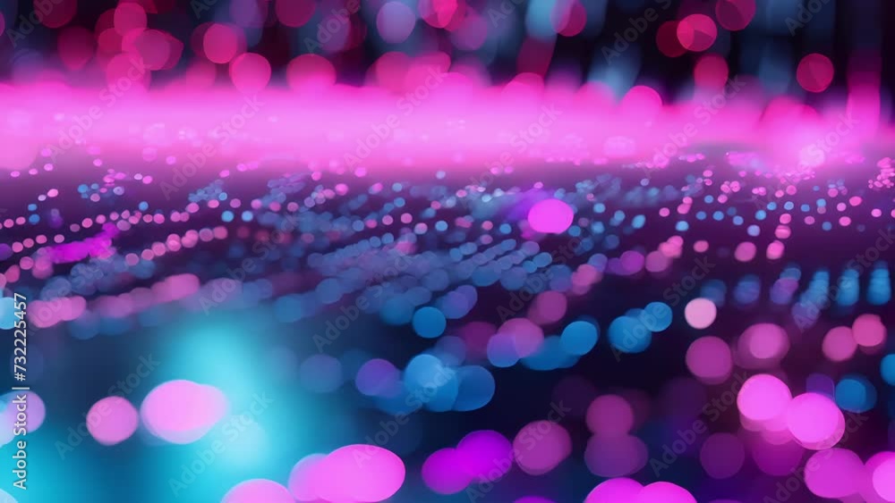 Aufkleber bright neon shapes and patterns dancing and transforming to represent numerical data