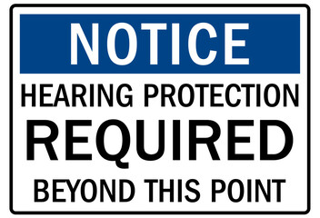 Hearing protection sign