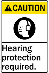 Hearing protection sign