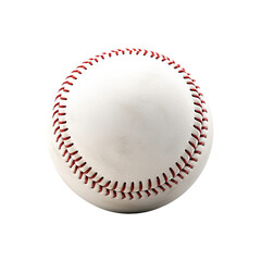 Macro view of baseball isolated on transparent background