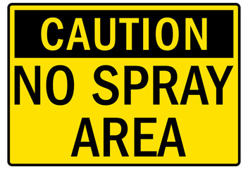 No spraying sign