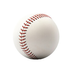 Macro view of baseball isolated on transparent background