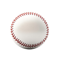 Macro view of baseball isolated on transparent background