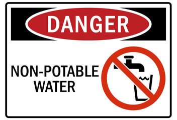 Non potable water sign