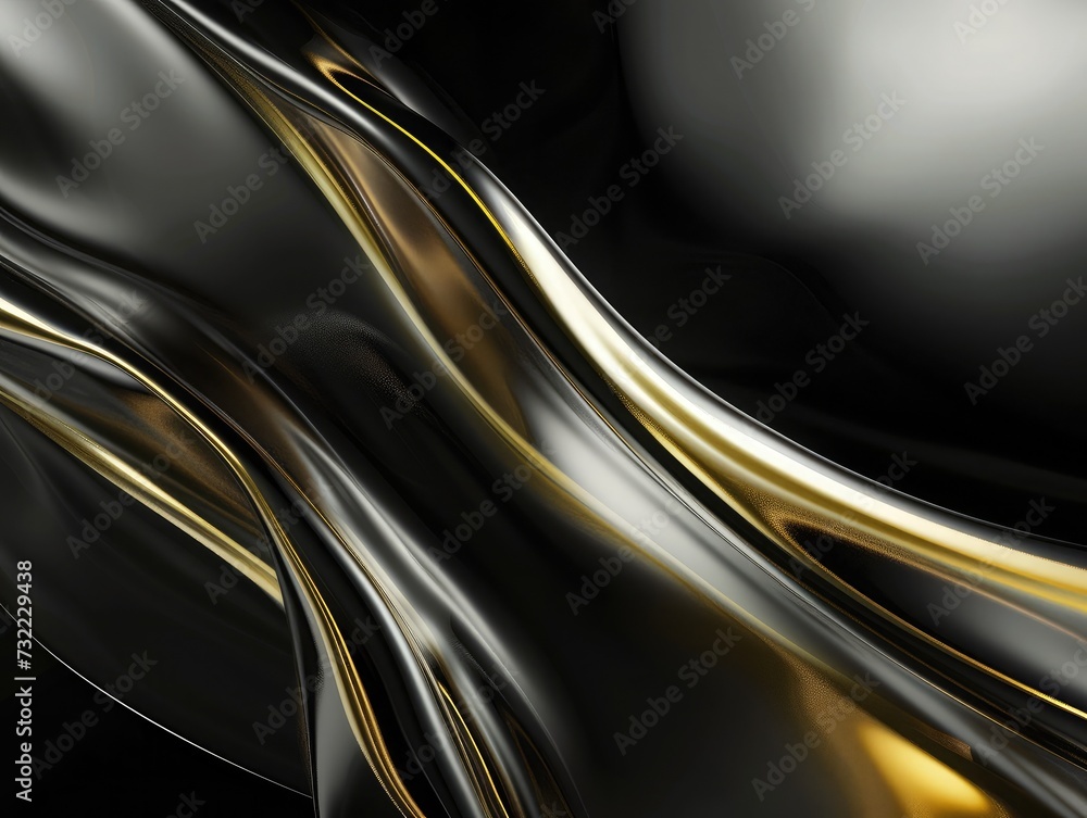 Poster abstract black and gold are light with white the gradient is the surface with templates metal textur