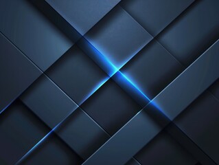 Fototapeta na wymiar abstract blue light line cross shadow on dark grey design modern luxury futuristic background