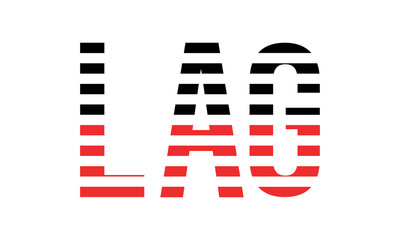 LAG three initial letter iconic line negative space minimal logo design vector template. monogram, abstract, wordmark, business, typography, minimalist, brand, company, flat, modern, unique, simple