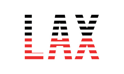 LAX three initial letter iconic line negative space minimal logo design vector template. monogram, abstract, wordmark, business, typography, minimalist, brand, company, flat, modern, unique, simple