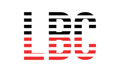 LBC three initial letter iconic line negative space minimal logo design vector template. monogram, abstract, wordmark, business, typography, minimalist, brand, company, flat, modern, unique, simple