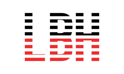 LBH three initial letter iconic line negative space minimal logo design vector template. monogram, abstract, wordmark, business, typography, minimalist, brand, company, flat, modern, unique, simple