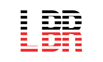 LBR three initial letter iconic line negative space minimal logo design vector template. monogram, abstract, wordmark, business, typography, minimalist, brand, company, flat, modern, unique, simple