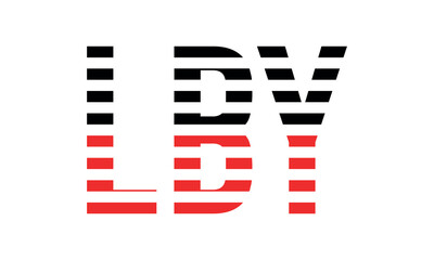 LBY three initial letter iconic line negative space minimal logo design vector template. monogram, abstract, wordmark, business, typography, minimalist, brand, company, flat, modern, unique, simple