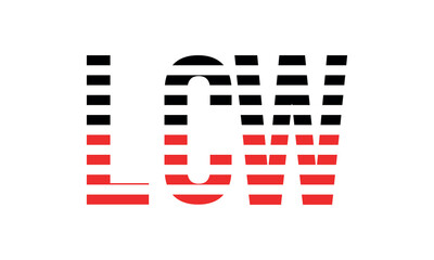 LCW three initial letter iconic line negative space minimal logo design vector template. monogram, abstract, wordmark, business, typography, minimalist, brand, company, flat, modern, unique, simple