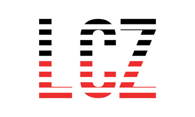 LCZ three initial letter iconic line negative space minimal logo design vector template. monogram, abstract, wordmark, business, typography, minimalist, brand, company, flat, modern, unique, simple