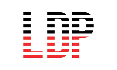 LDP three initial letter iconic line negative space minimal logo design vector template. monogram, abstract, wordmark, business, typography, minimalist, brand, company, flat, modern, unique, simple