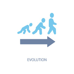 evolution concept line icon. Simple element illustration. evolution concept outline symbol design.