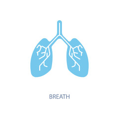 breath concept line icon. Simple element illustration. breath concept outline symbol design.