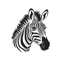 Zebra Head Illustration Vector Stock Illustration, Zebra Vector