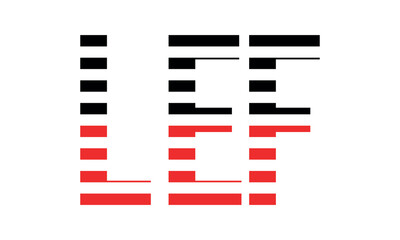 LEF three initial letter iconic line negative space minimal logo design vector template. monogram, abstract, wordmark, business, typography, minimalist, brand, company, flat, modern, unique, simple