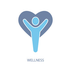 wellness concept line icon. Simple element illustration.wellness concept outline symbol de sign.
